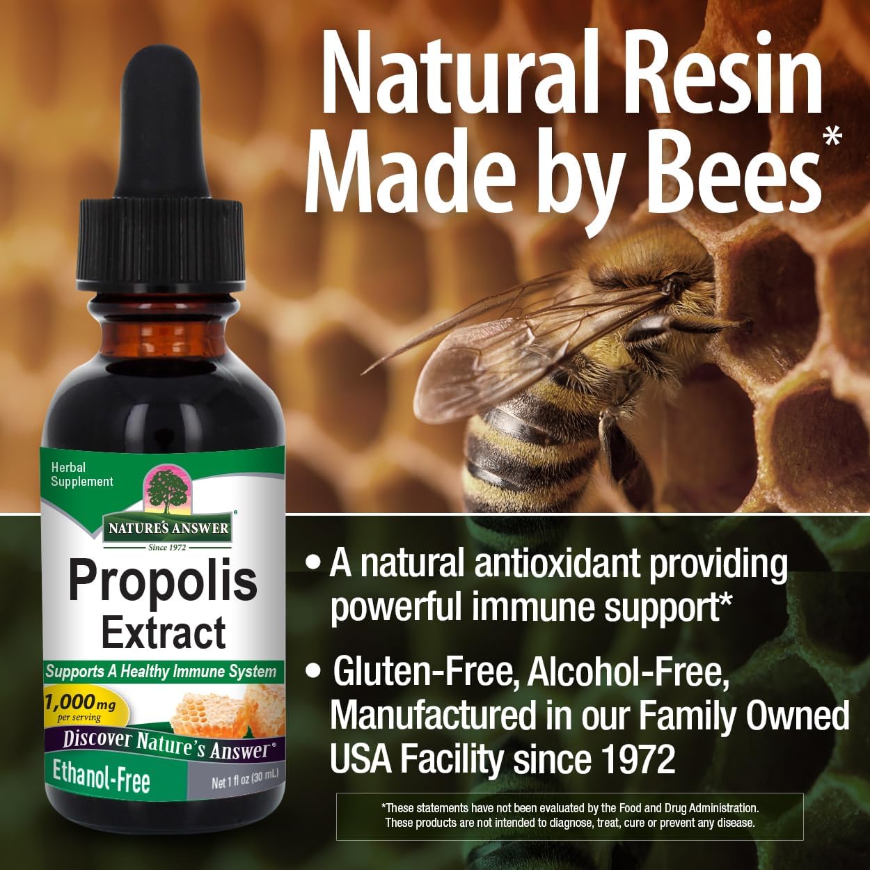 Nature's Answer - Extracto Líquido de Propóleo Sin Alcohol, 30 ml