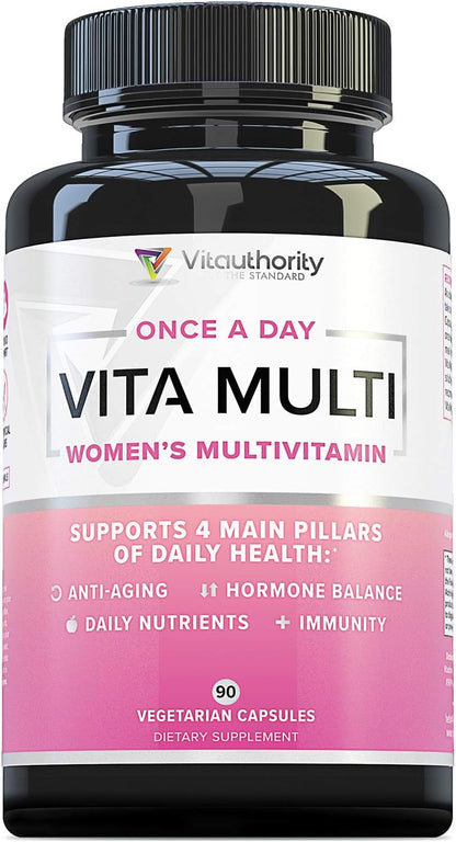 Vitauthority Multivitamin para Mujeres – Complejo Multivitamínico con DIM, Ashwagandha y Ácido Hialurónico – Image 1