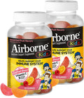 Airborne Gominolas de Vitamina C + Zinc para Niños, 500mg, Sabor Frutas Variadas, Sin Gluten, 126 Gominolas (2 Paquetes)
