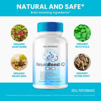 Neuro Boost IQ - Suplemento para la concentración y memoria (120 Cápsulas, 2 Envases)
