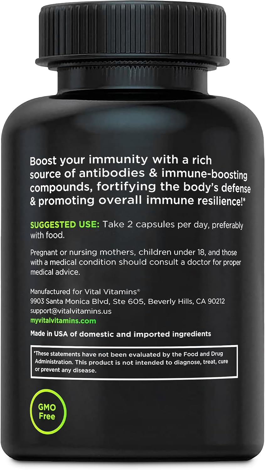 Suplemento de Calostro con Vitamina C, Zinc y Selenio - Vital Vitamins