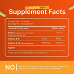INVITA, L-Metilfolato 7.5 mg + Complejo B Activo – 60 Cápsulas – Suplemento 5-MTHF con Vitamina B6 y B12 Metilcobalamina – No-GMO, Sin Gluten, 2 Meses