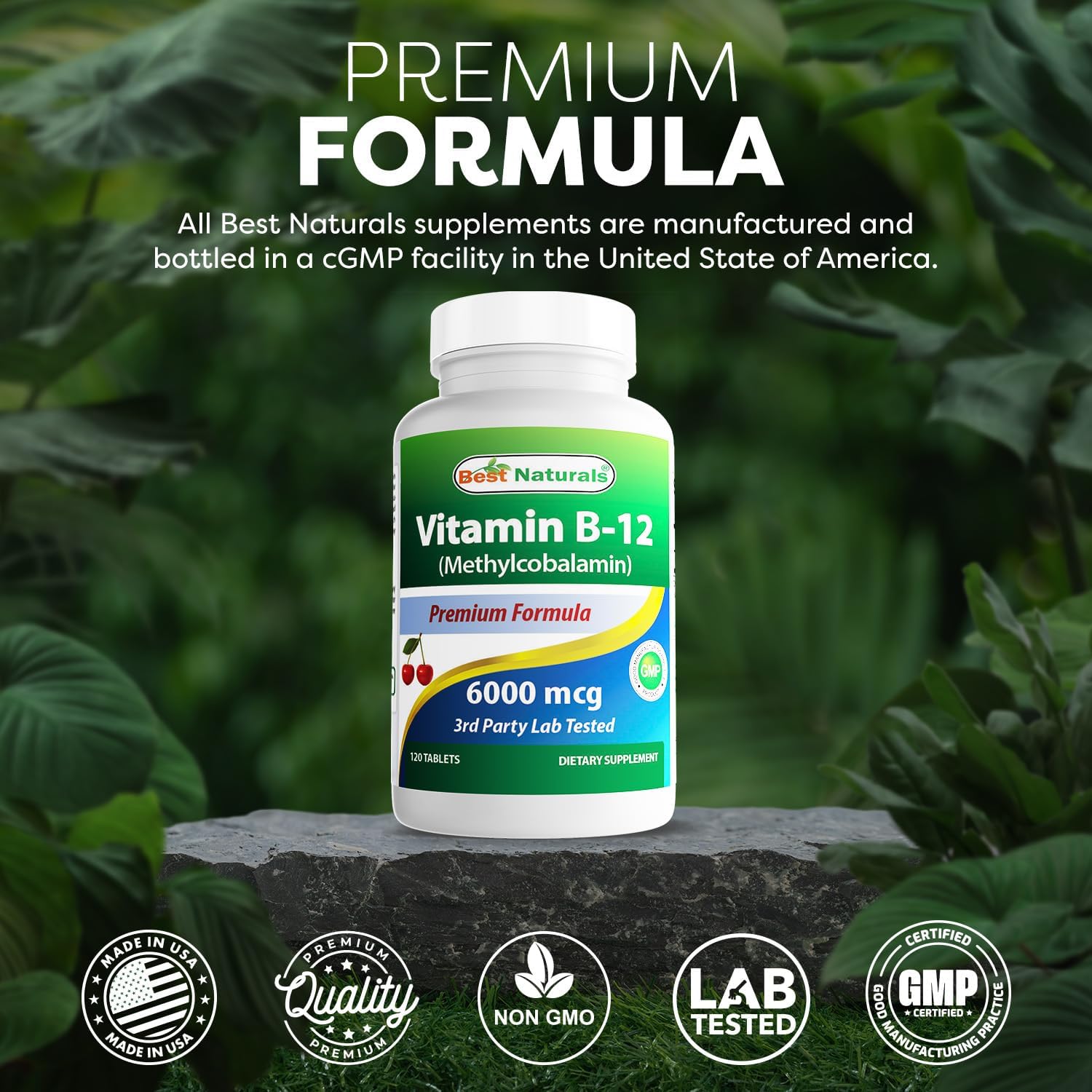 Best Naturals Vitamina B12 6000 mcg - 120 Comprimidos