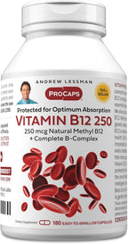 Vitamina B12 250 mcg Metilcobalamina Protegida - 360 Cápsulas
