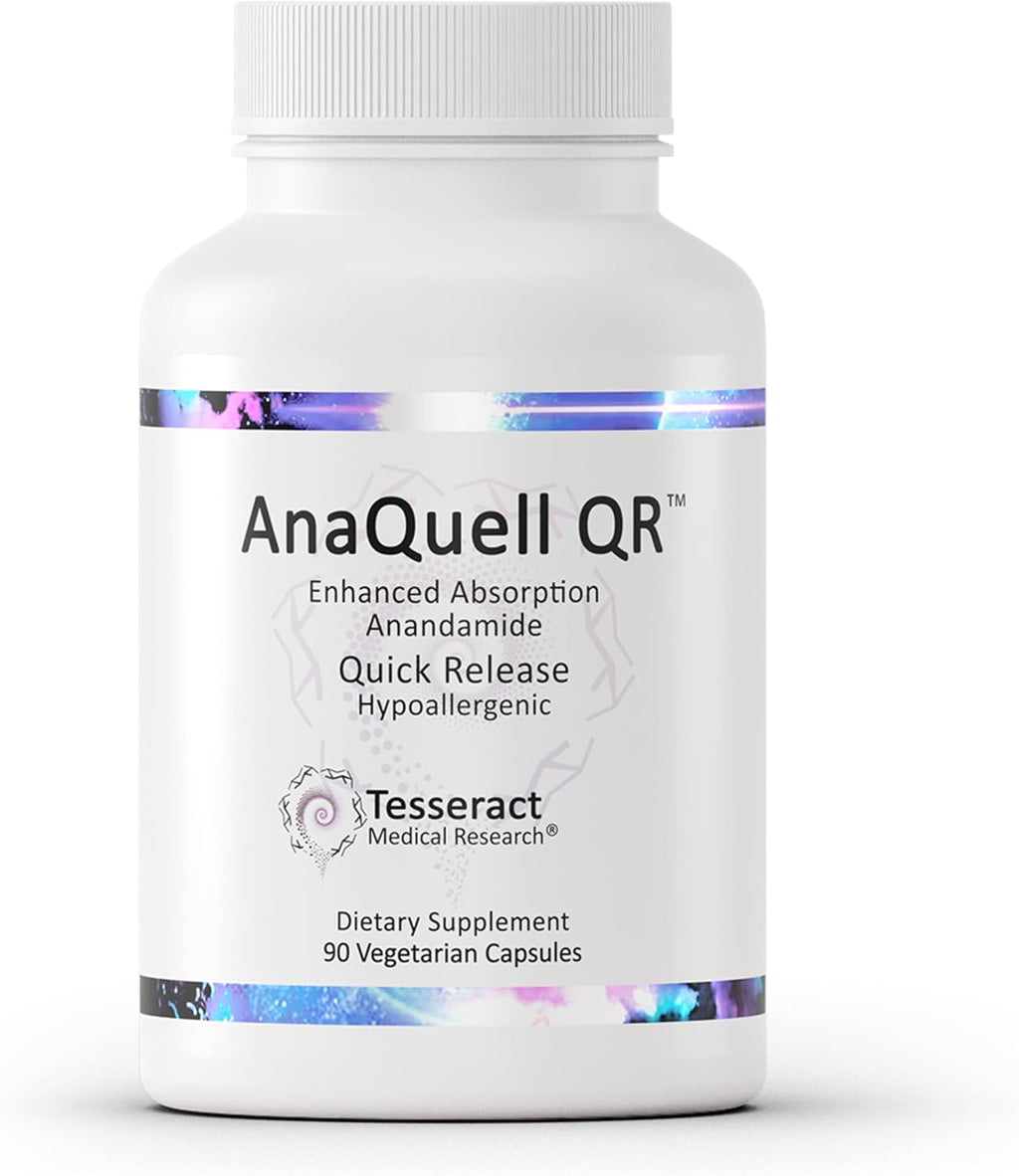 Tesseract Medical Research AnaQuell QR, Alivio del Estrés y Apoyo al Estado de Ánimo, L-Citrulina y Anandamida, 90 Cápsulas