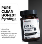 Ayorish Cápsulas de Shilajit Puro 1000mg con Ácido Fúlvico y Minerales Traza (120 cápsulas)