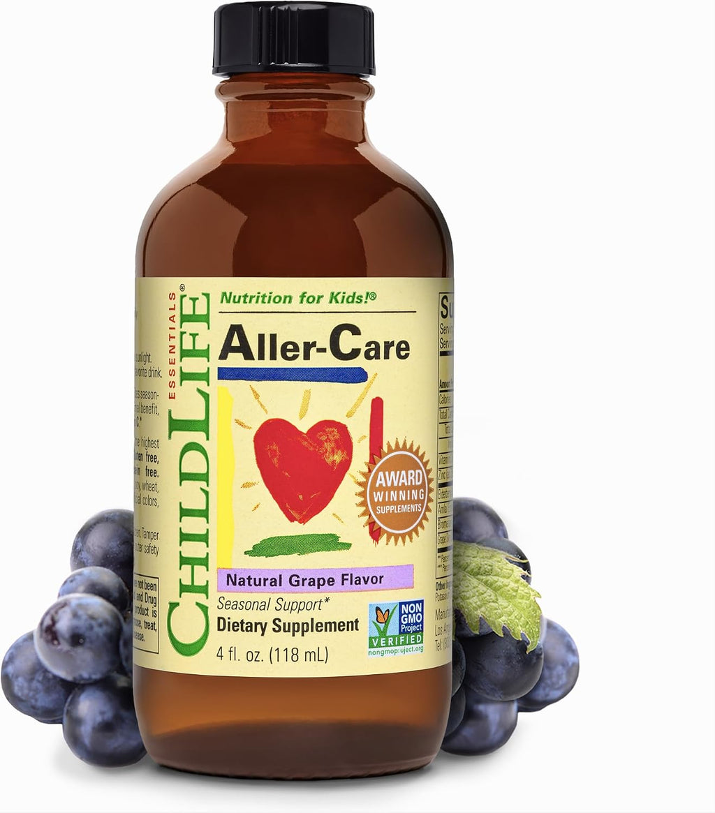 CHILDLIFE ESSENTIALS Aller-Care - Natural Syrup for Kids with Elderberry, Zinc, Bromelain and Vitamin C - 118 ml