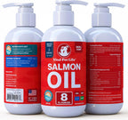 Aceite de Salmón para Perros y Gatos - Apoyo para Piel y Pelaje Saludables, Omega 3 EPA DHA, 236 ml
