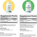 Earth's Splendor Energy + Muscle Support: Vitamina B12 (1000mcg) y Magnesio (500mg) - Sin Gluten, Sin Trigo, Sin Sabores Artificiales