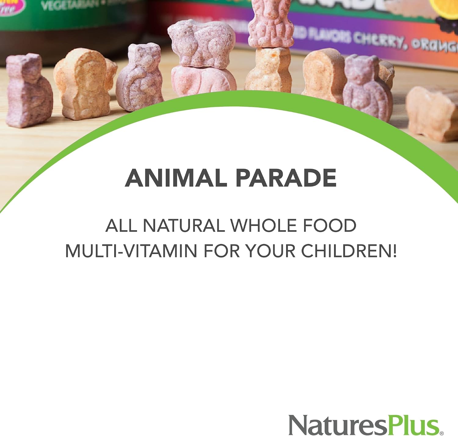 Natures Plus Animal Parade MagKidz Magnesio para Niños, 90 comprimidos masticables