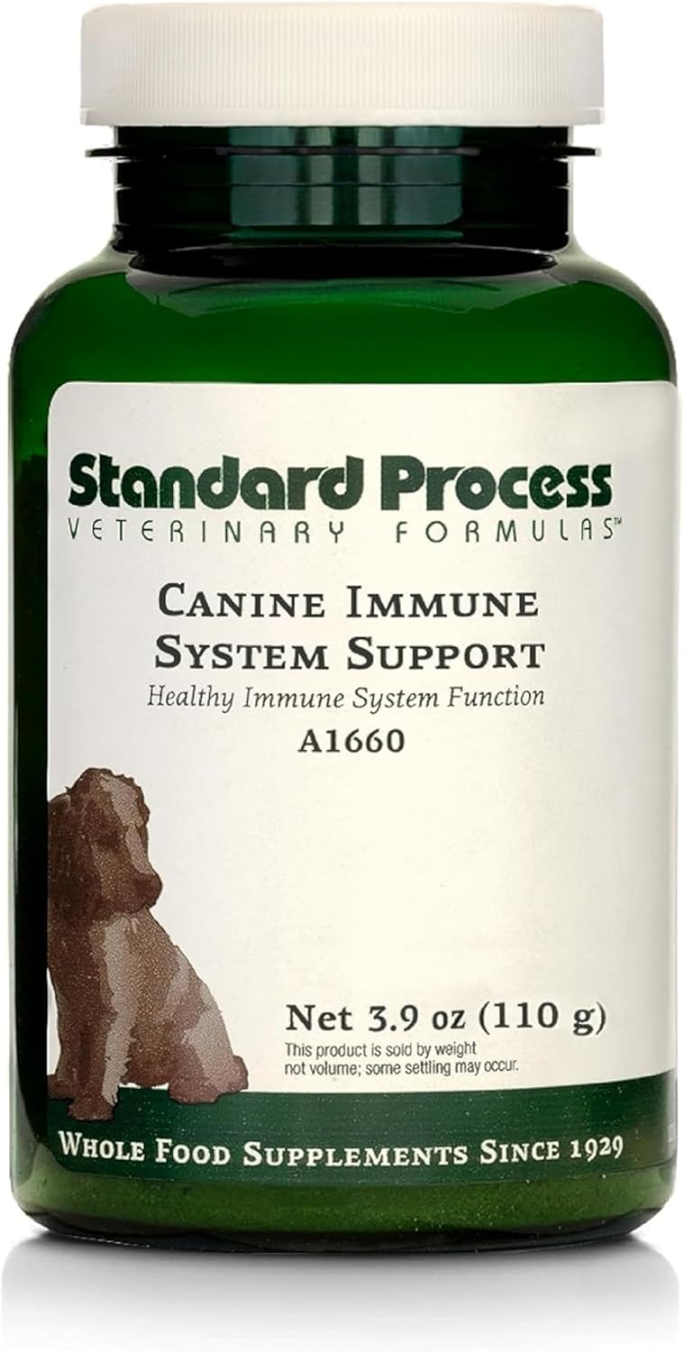 Standard Process Canine Immune System Support – Suplemento para el sistema inmunitario de perros – Polvo con zinc y algas – 30 g
