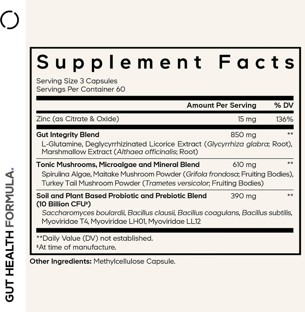 Codeage Gut Health – Fórmula Integral para la Salud Intestinal, 180 Cápsulas
