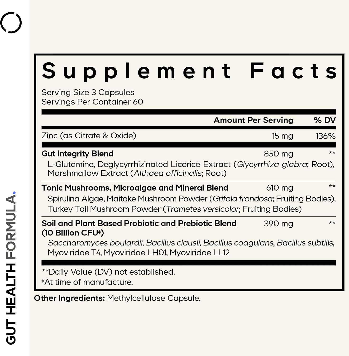 Codeage Gut Health – Fórmula Integral para la Salud Intestinal, 180 Cápsulas