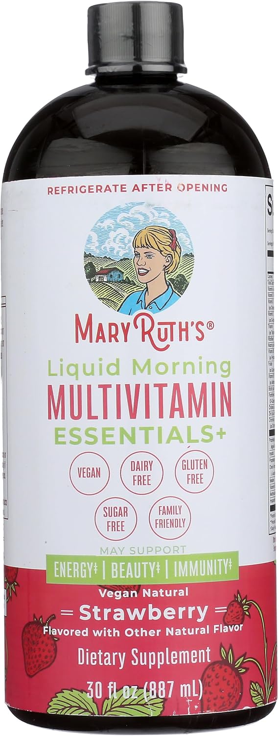 Mary Ruth's Multivitamínico Líquido Matutino Sabor Fresa, 887 ml