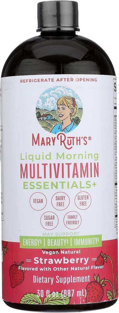 Mary Ruth's Multivitamínico Líquido Matutino Sabor Fresa, 887 ml