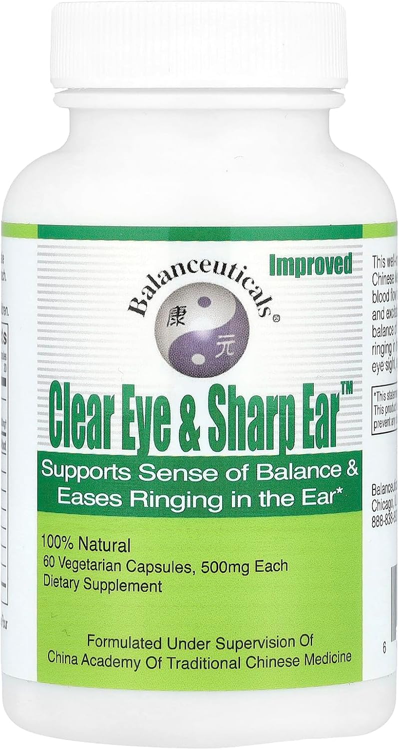 Clear Eye & Sharp Ear - Suplemento alimenticio en cápsulas, 500 mg, 60 cápsulas