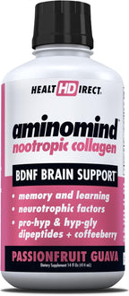 AminoMind – Suplemento de Colágeno Nootrópico para la Salud Cerebral – 14 Fl Oz (28 porciones)