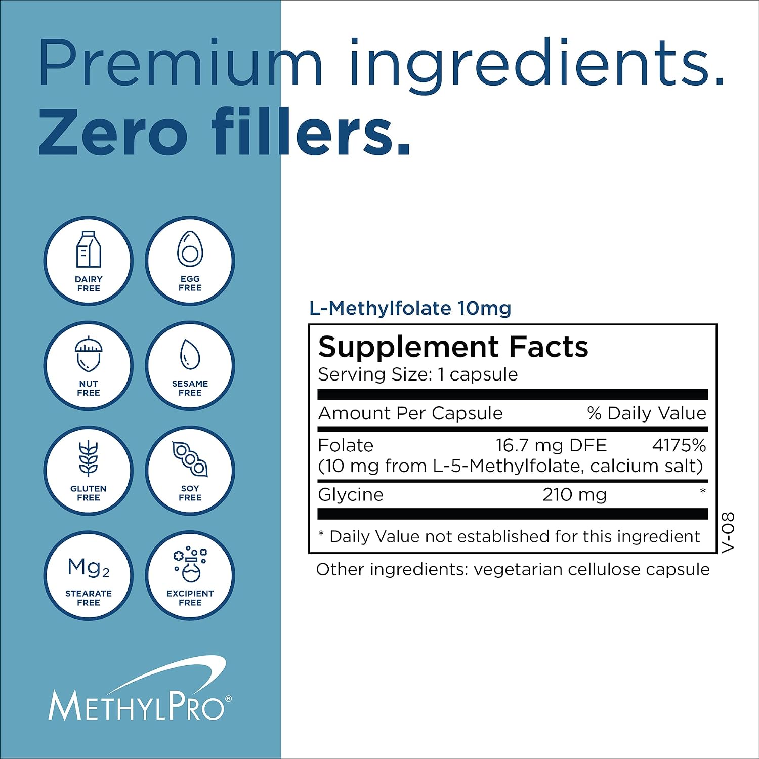 MethylPro L-Methylfolate 10 mg, 30 cápsulas