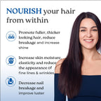NatureCity True-HNS – Suplemento de Biotina Vegetal y Queratina para Cabello, Piel y Uñas | 60 Cápsulas