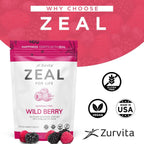 Zurvita - Zeal for Life Bolsa de Bienestar para 30 Días - Frutos Rojos Silvestres (Sin Guaraná) - Suplemento Nutricional