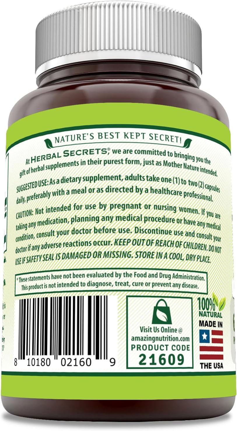 Herbal Secrets Graviola 650 mg - 120 Cápsulas Vegetales - Complemento Alimenticio