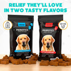 Probióticos para perros en masticables - 60 unidades - Apoyo digestivo y salud intestinal - Sabor a ternera