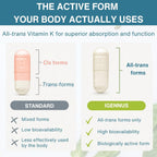 Igennus Complejo de Vitamina K de Alta Potencia, K1 y K2 (MK-4 y MK-7), 90 Cápsulas
