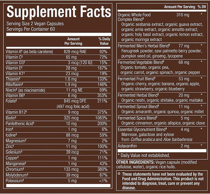plnt Multivitamínico Fermentado de Alimentos Integrales para Hombres 50+ (120 Cápsulas Veganas) – Image 2