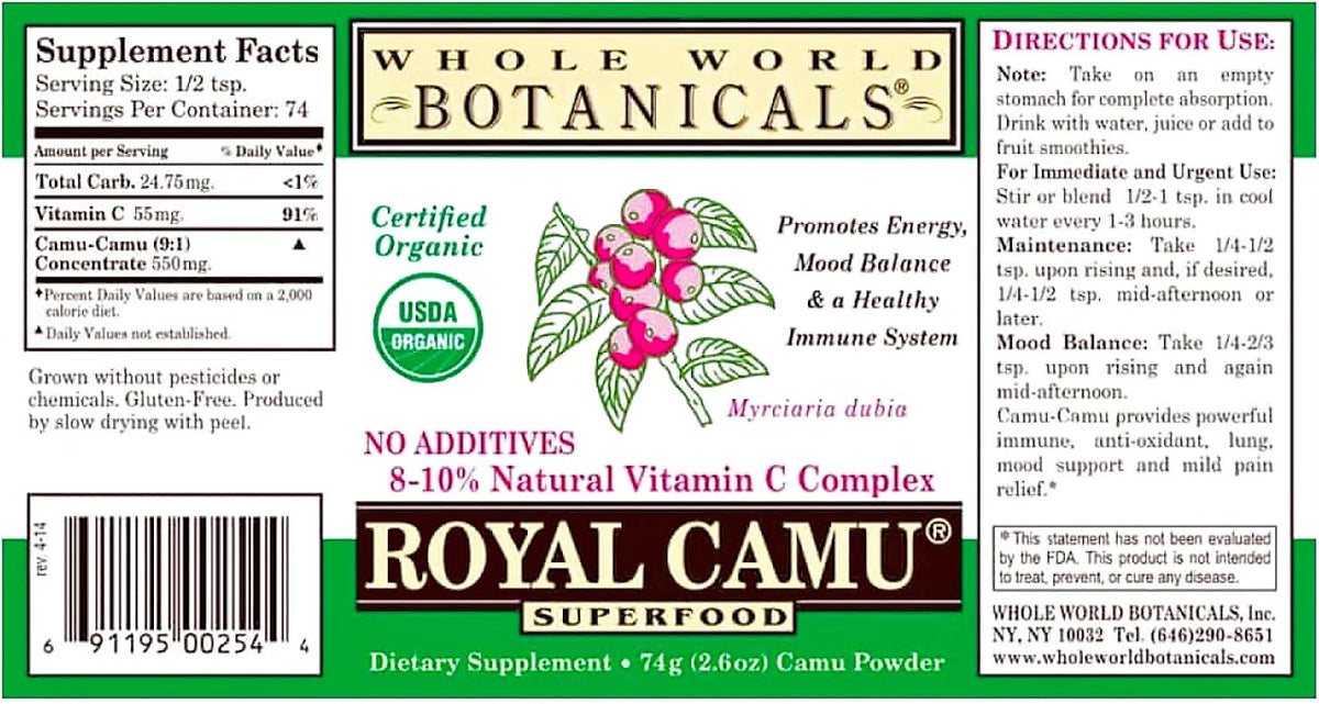 Royal Camu Camu Powder - Whole Fruit (Dark) Powder Natural Vitamin C Source – Image 2