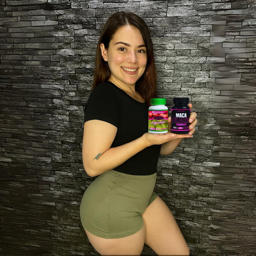 Aguaje y Maca Negra en Cápsulas para Mujer - Pack Curvy Negro - Curvy Fruit