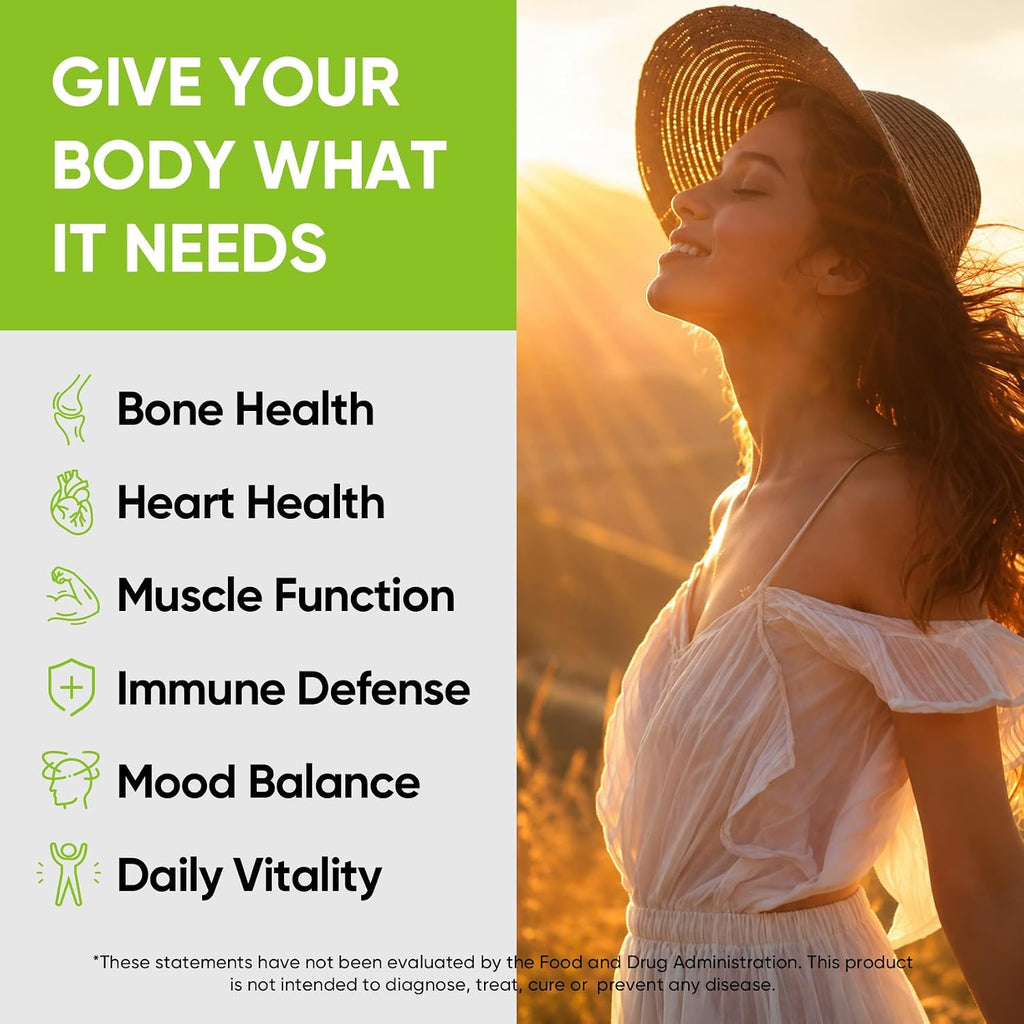 5-in-1 Vitamin D3 K2 Drops - Vitamina D3 10000 UI y K2 (MK-7) 200 mcg con Magnesio, Zinc y MCT Oil - 60 ml, 60 Días