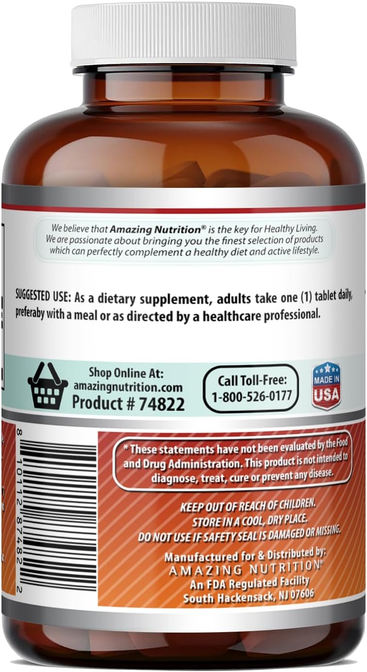 Amazing Formulas Ácido Fólico 1000 mcg (1 mg) - 500 Comprimidos