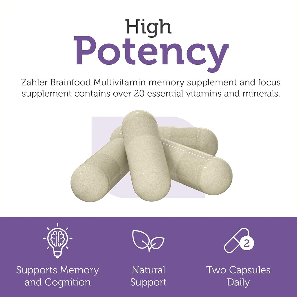 Zahler Multivitamin Cerebral – Complemento con Lion's Mane y Neuro Factor (60 Cápsulas)