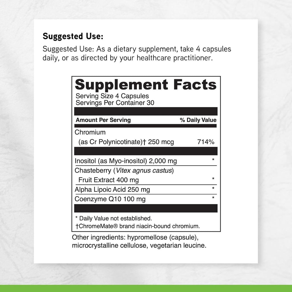 DAVINCI Labs - Inositol + Vitex Plus - Complemento para el Equilibrio Hormonal Femenino - 120 Cápsulas