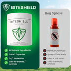 BITESHIELD Repelente de Mosquitos Oral — Suplemento Ingerible Diario, 60 Cápsulas