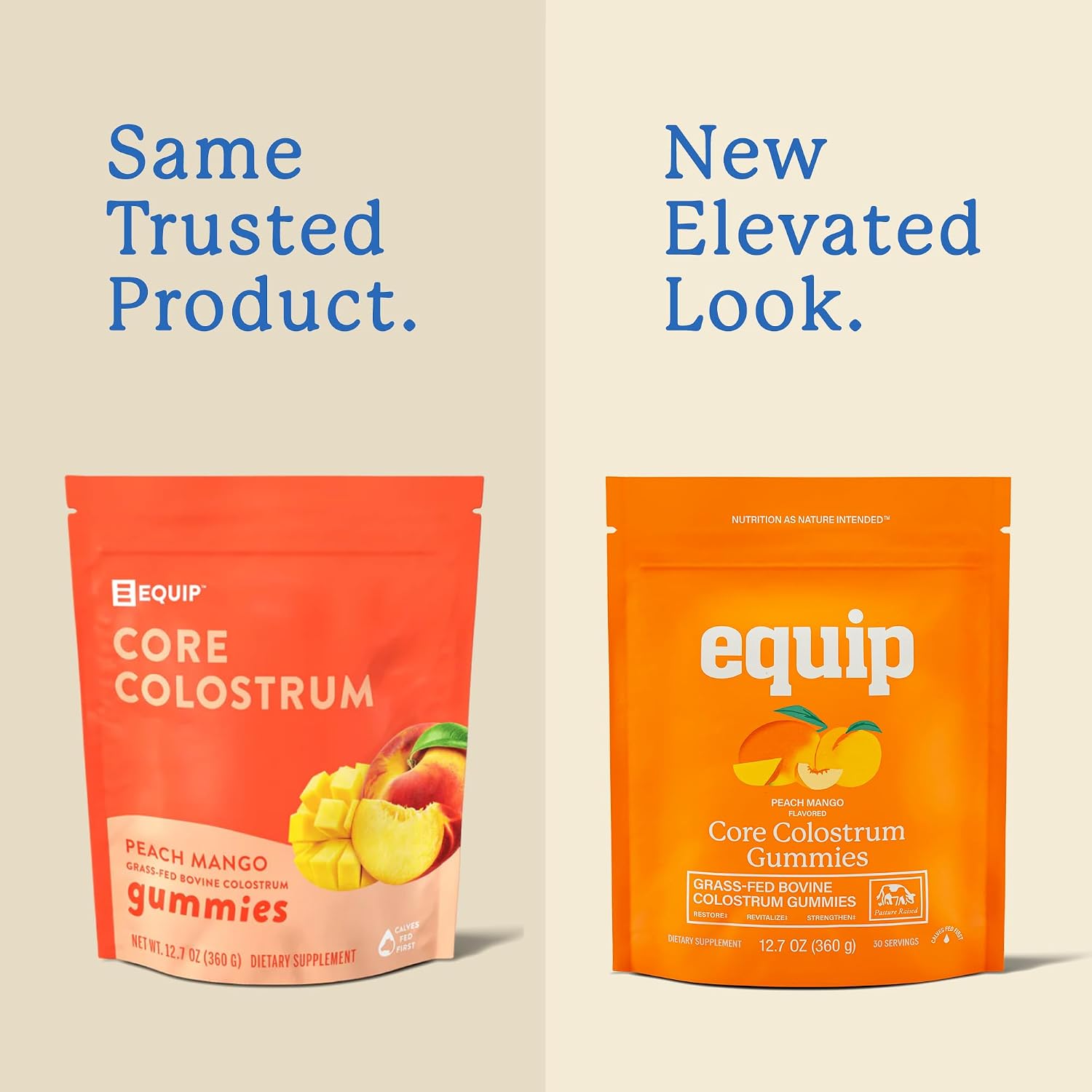 Equip Foods Core Gominolas de Calostro Bovino - 60 gominolas sabor mango melocotón