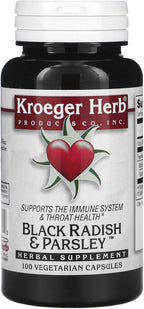 Kroeger Herb Black Radish and Parsley, 100 Capsules