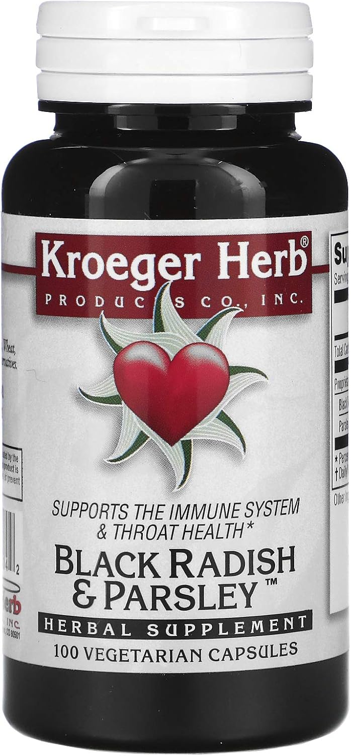 Kroeger Herb Black Radish and Parsley, 100 Capsules