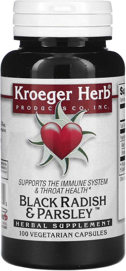 Kroeger Herb Black Radish and Parsley, 100 Capsules