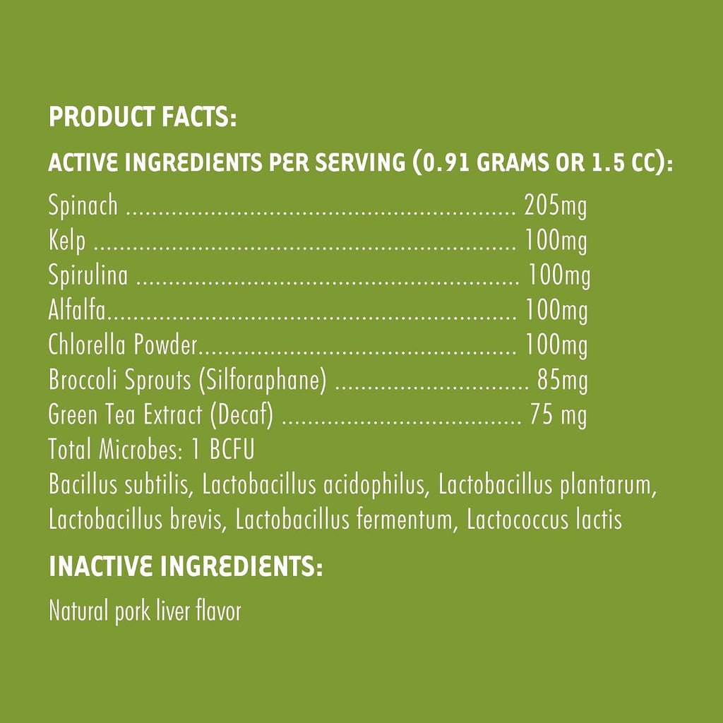 iHeartDogs Super Greens para Perros con Brotes de Brócoli y Espirulina - Polvo de Apoyo Inmunológico y Alergias Estacionales