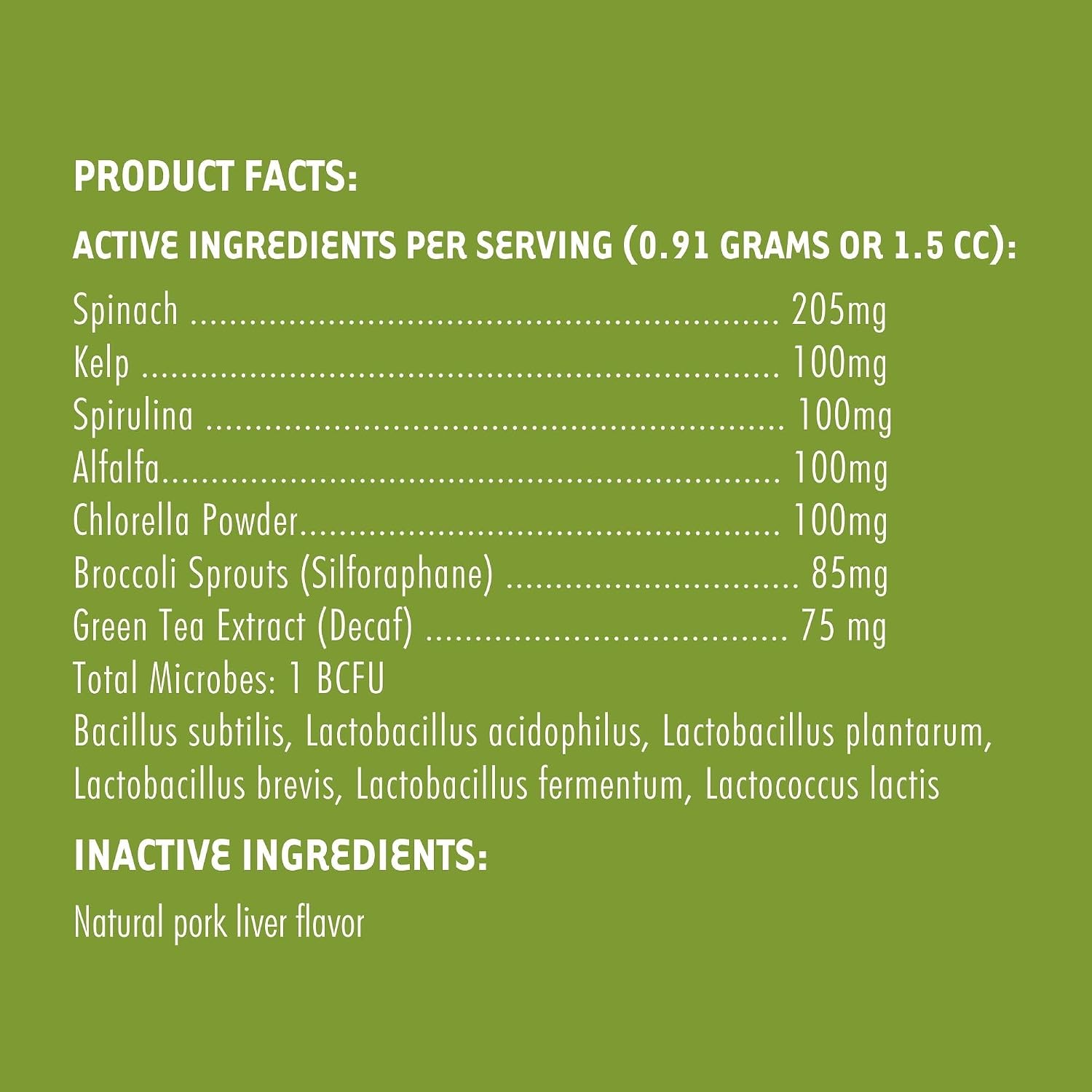 iHeartDogs Super Greens para Perros con Brotes de Brócoli y Espirulina - Polvo de Apoyo Inmunológico y Alergias Estacionales