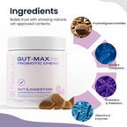 Gut Max Probiotic Chews - Masticables digestivos e inmunitarios para perros con BC30™ - Sabor a pato - 90 unidades