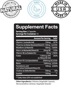 Kaya Naturals B-12 Complex | Complejo B con Biotina, Colina, Inositol, Folato y Vitamina C - 30 Cápsulas