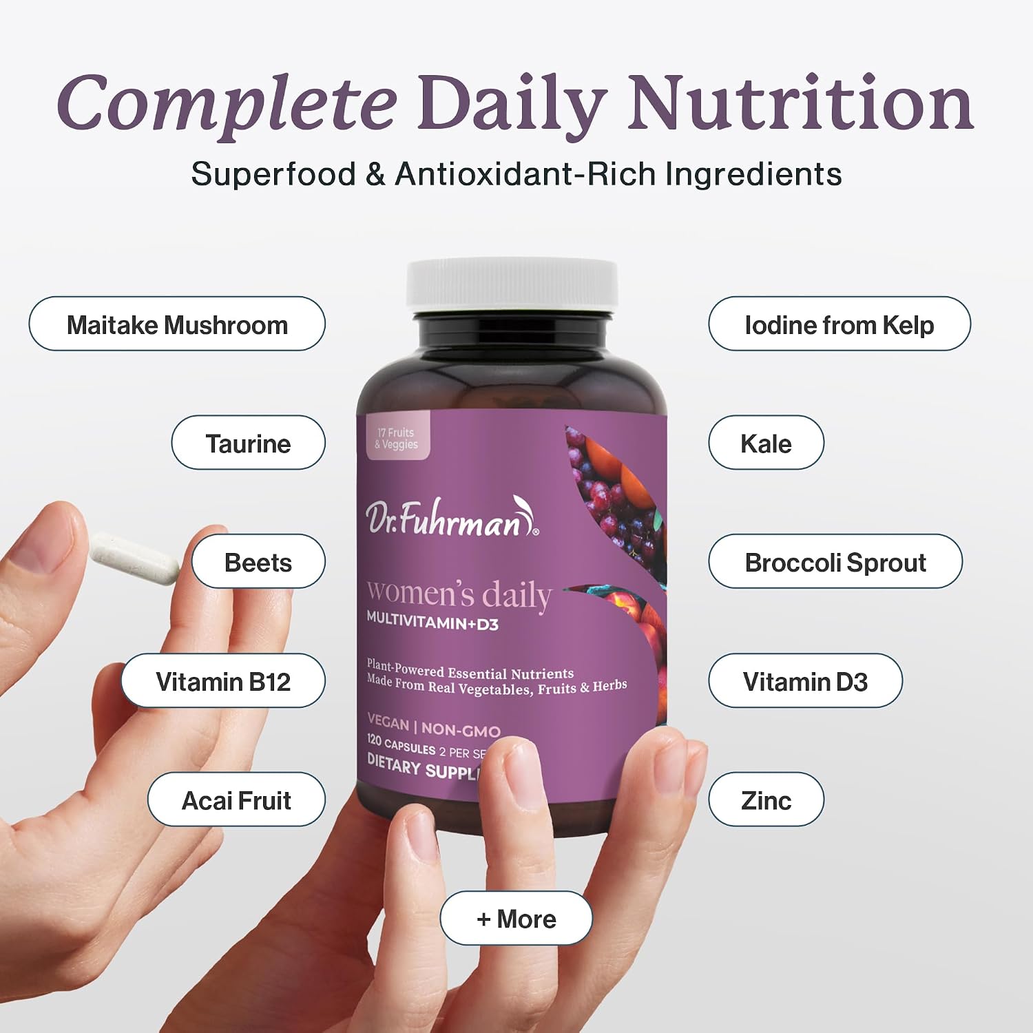 Dr. Fuhrman Multivitamin for Women, 2-Month Supply with Vitamin D3