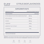 CLAV Bioflavonoides Cítricos - Suplemento Vegano de Flavonoides de Naranja Amarga y Pomelo - 60 Cápsulas - Hecho en Alemania