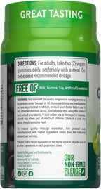 Nature's Truth Super Greens Gummies | 60 uds | Vegano y sin OMG | Con verduras reales | Sabor a manzana