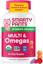 SmartyPants Multivitamínico Orgánico para Mujeres - Gominolas con Omega 3, Vitaminas y Minerales - 120 uds