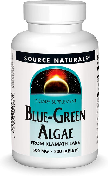 Source Naturals Blue Green Algae de Klamath – Fuente de proteína vegetal: Las algas contienen todos los – Image 1