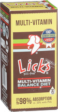 Licks Multi-Vitamin - Daily Nutritional Support for Puppies, Adults, and Seniors - Canine Multivitamin with Calcium, Vitamins A, D, E, and B12 - Pill-Free Gel Packets - 30 Packets