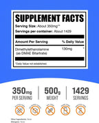 Bitartrato de DMAE en Polvo | 500g | BulkSupplements